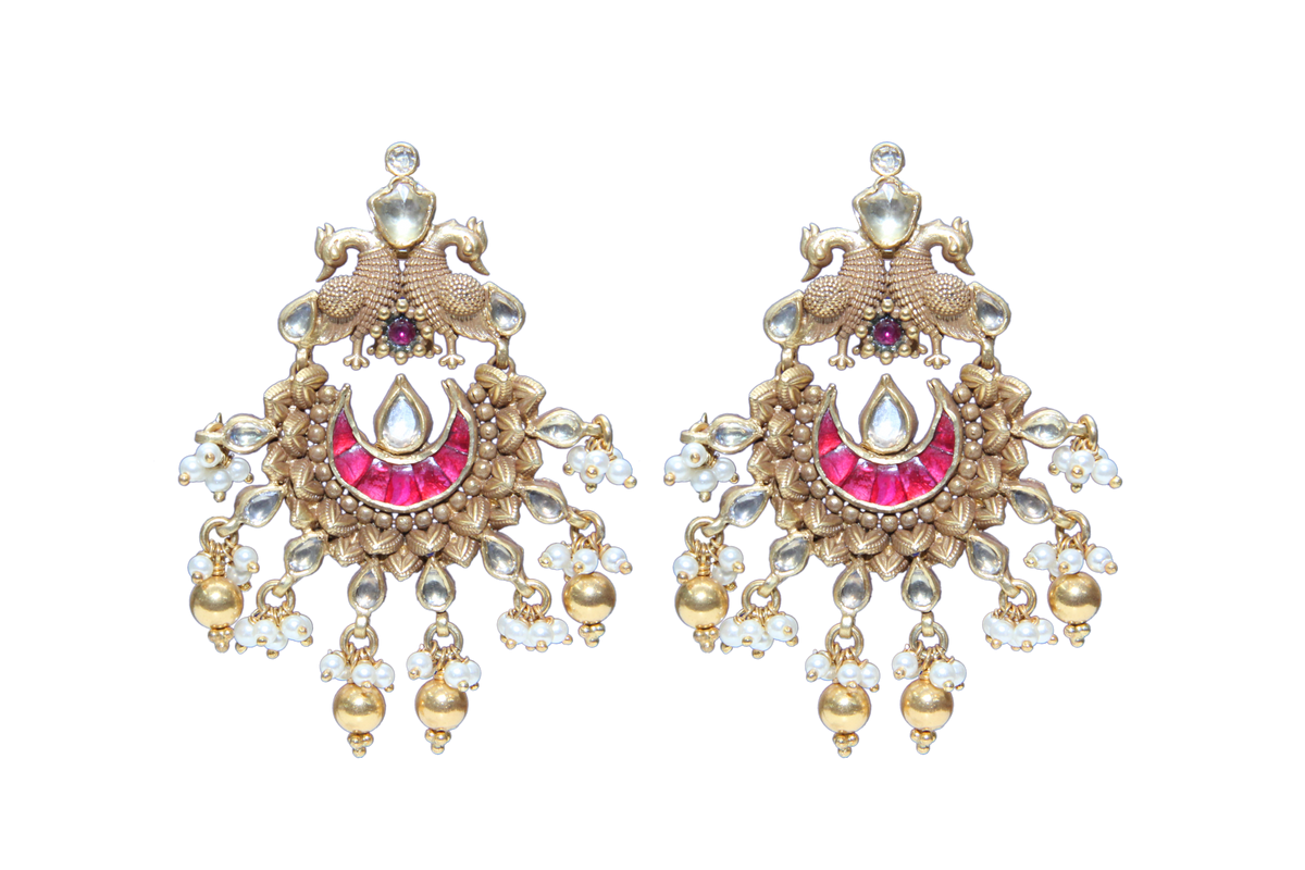 Silver Chandbali Earrings