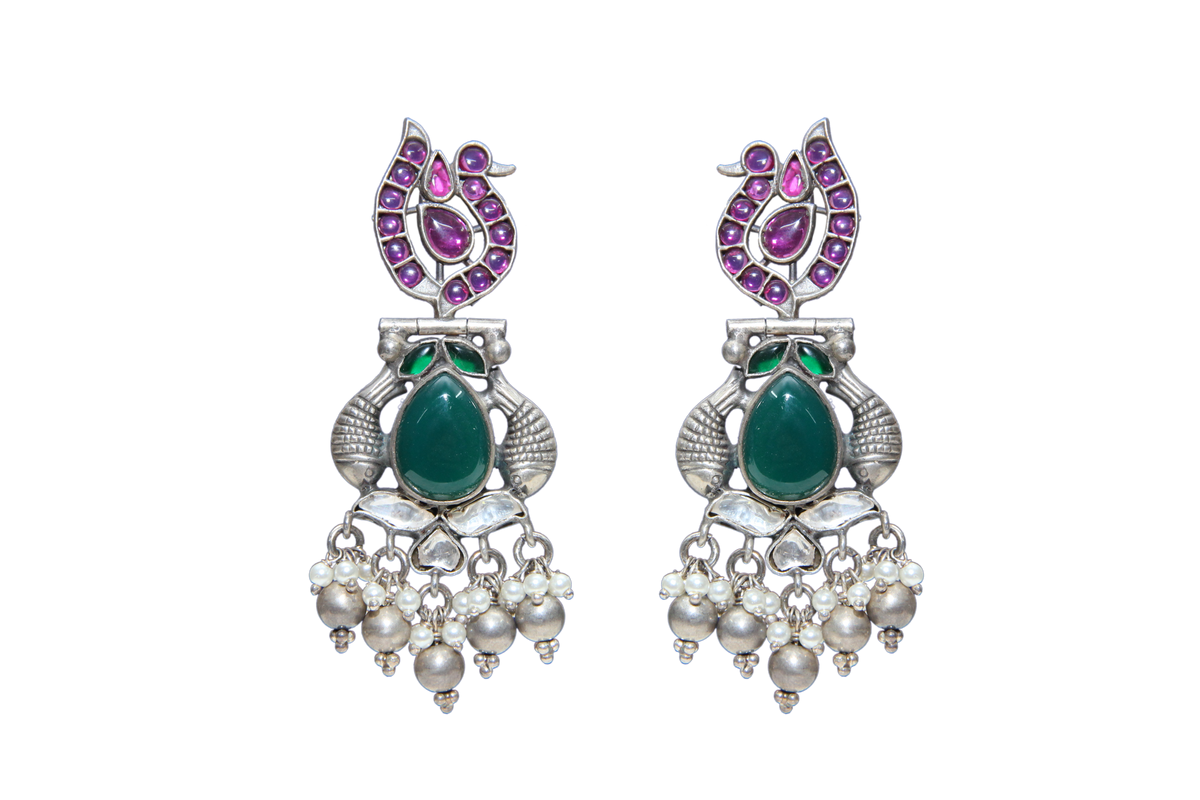 Silver Oxidase Earrings