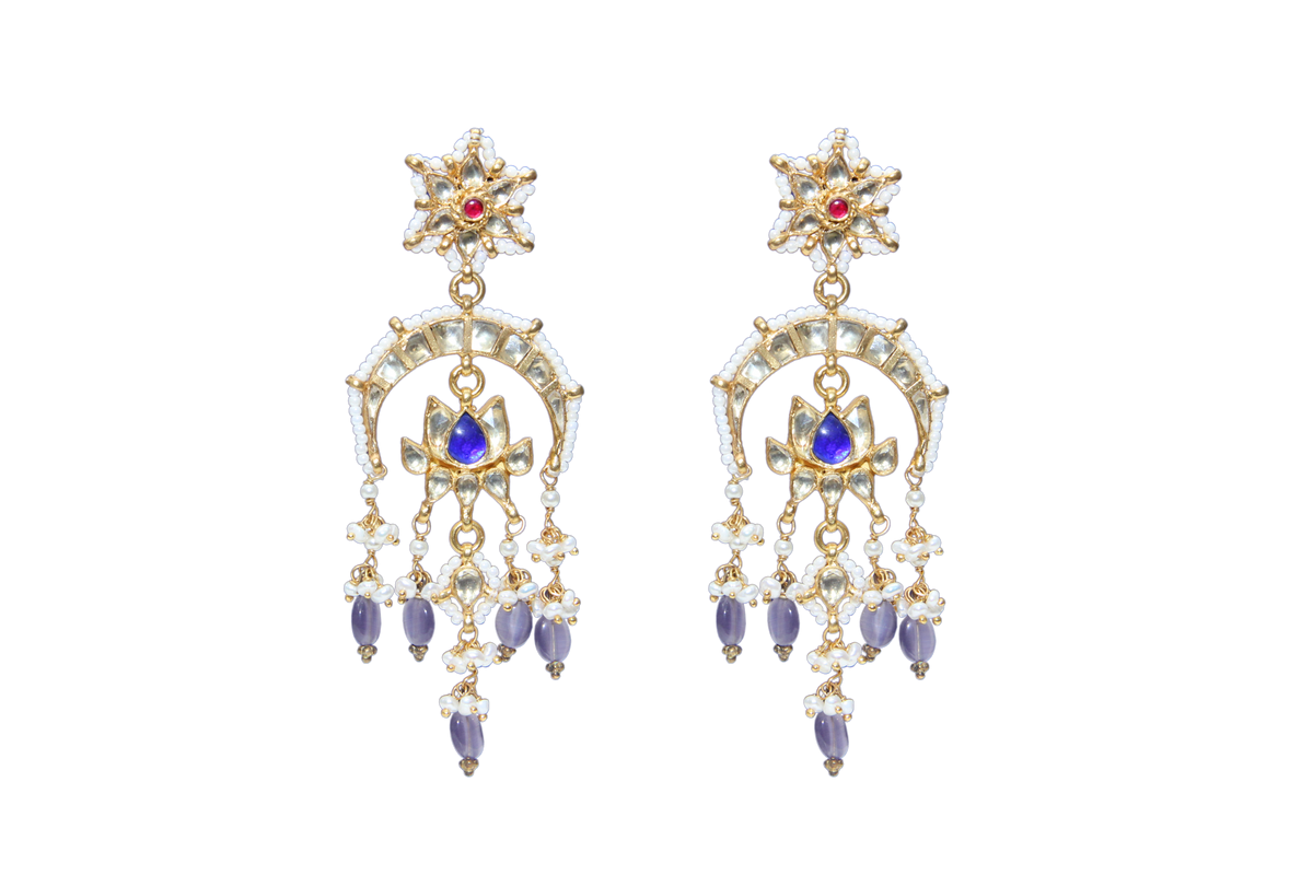 Silver Jadau Earrings