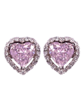 Swarovski Heart Silver Earrings