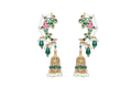 Silver Minakari Earrings