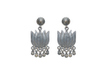 Silver Louts Oxidase Earrings
