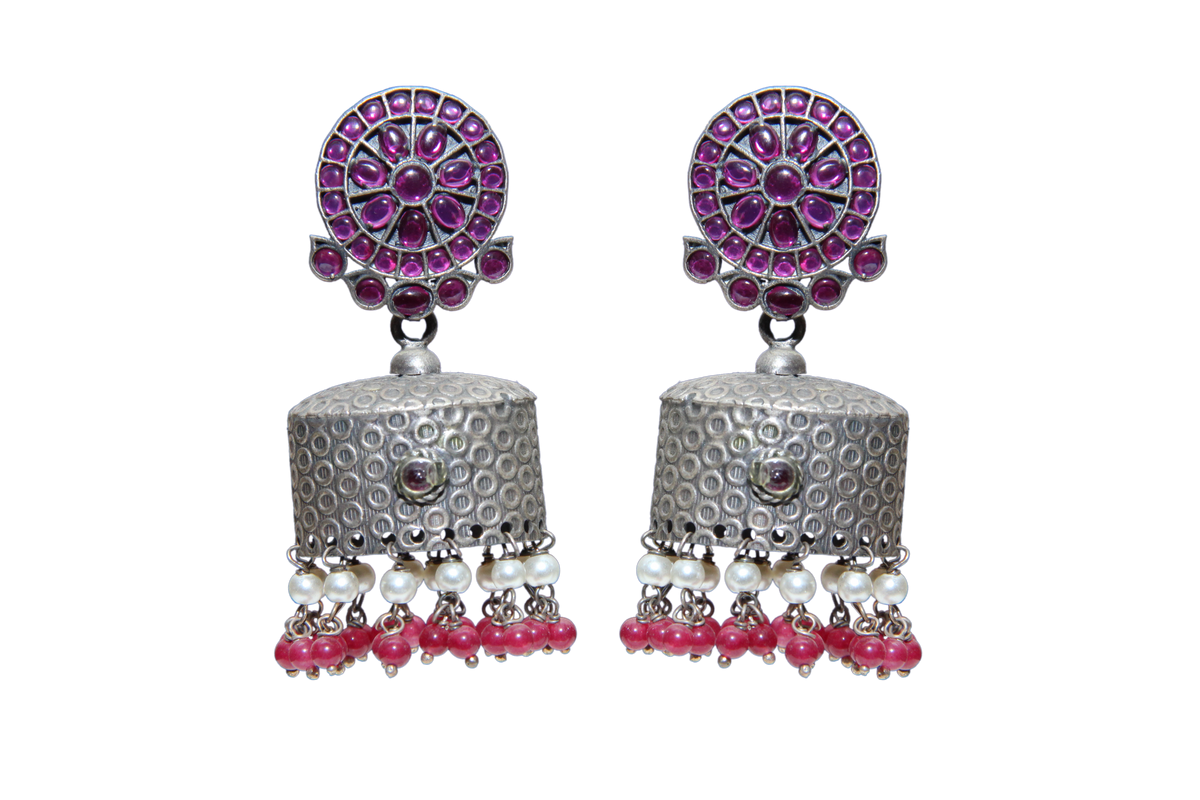Silver Oxidase Dull Earrings