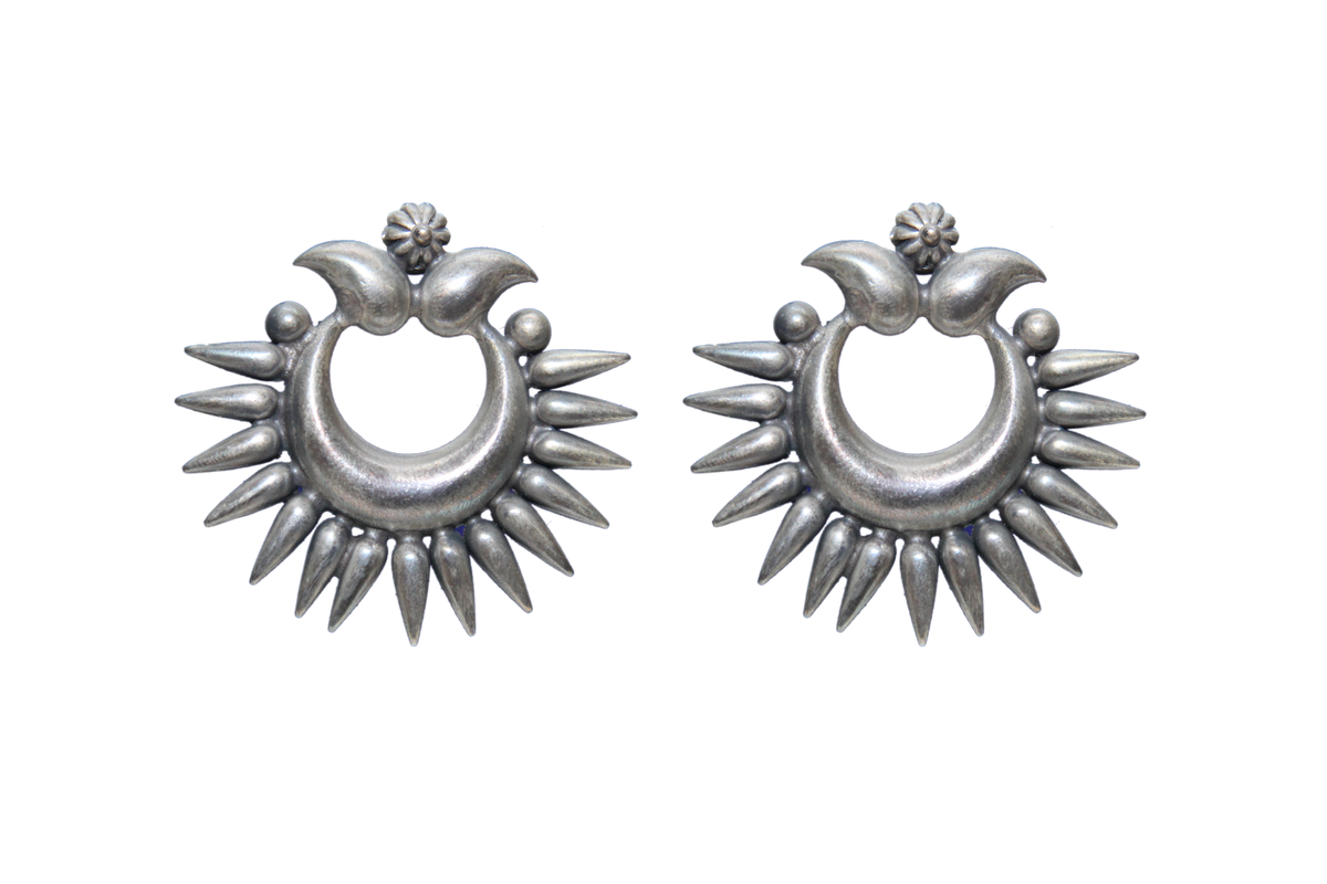 Silver Oxidase Earrings