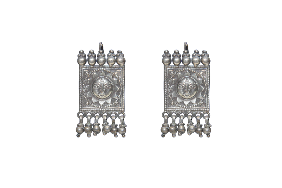 Silver Oxidase Earrings